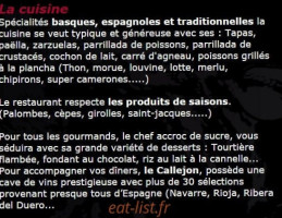 El Callejon menu