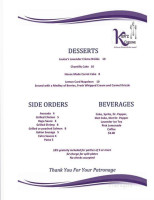 Ken'z Cuisine menu