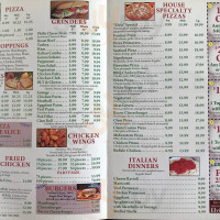 Elvis Pizza menu