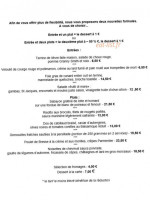 L'Auberge Bressane de Buellas menu