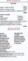 La P'tite Fringale menu