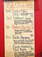The Old Library Restaurant & Inn menu