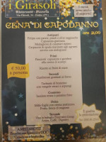 I Girasoli menu