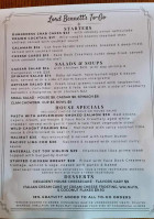 Lord Bennett's Restaurant menu