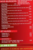 Le A Fruits Burger menu