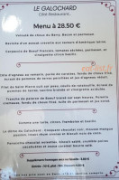 Le Galochard menu