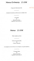 Auberge Du Bosquet Fleuri menu