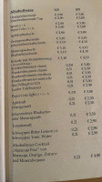 Zwinger Melber menu