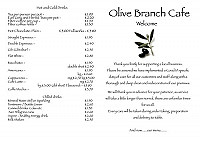 The Olive Branch Cafe menu
