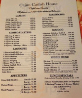 Cajun Catfish House menu
