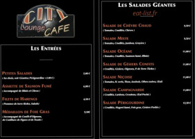 City Lounge Café menu