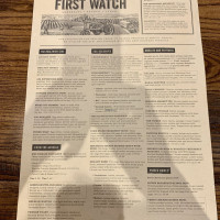 First Watch menu