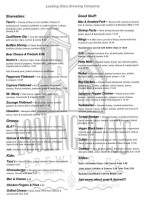 Lookingglass Brewery menu