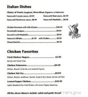 Chef Ernies Restaurant menu