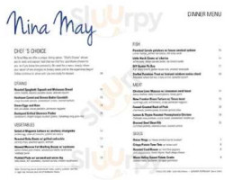 Nina May menu