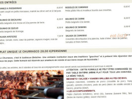 Carioca menu