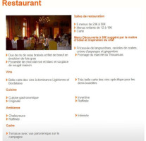 Le Logis De Pompois menu