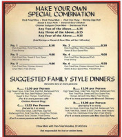 Ding Ho Family menu