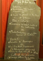 Le Dix Huit menu