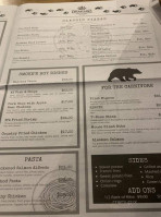 The Bear Paw Grill menu