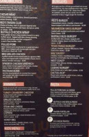 Red's Tavern menu