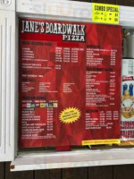 Janes Boardwalk Pizza menu