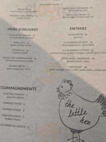 The Little Hen menu