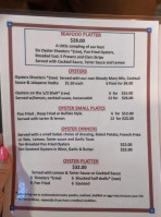 Shucker's Oyster menu