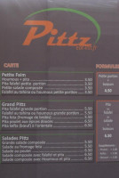 Pittz menu