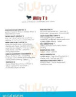 Willy T's Tavern Grill menu