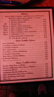 Perera's Lounge menu