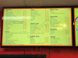 Ramon's Taco Shop menu