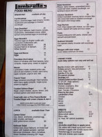 Lambretta's Cafe menu