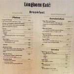 Longhorn Cafe menu