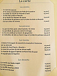 Le Miradou menu
