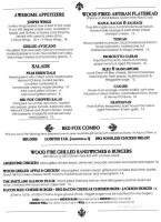 Red Fox Grille menu