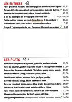 Le Manoir Bistrot Brasserie menu