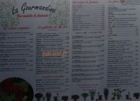 La Gourmandine menu