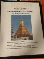 Chiangmai Thai menu