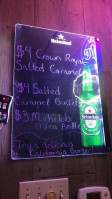 Silver Bullet Saloon menu