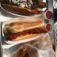 Frank Gourmet Hot Dogs food