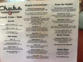 Chubs Diner Ssi menu