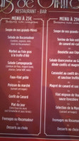 Le Relais De Gintrac menu