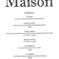 Brasserie Maison Restaurang Och Catering menu