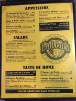 Fulton Irish Pub Grill menu