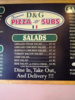 D G Famous Pizza Subs menu