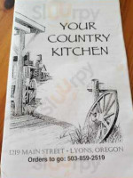 Your Country Kitchen menu