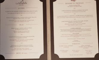 La Bartavelle menu