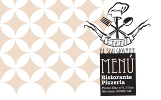 San Giovanni menu