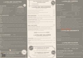 L’atelier De Suzette Et Dino menu